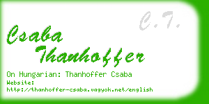 csaba thanhoffer business card